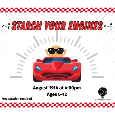 A cartoon potato with sunglasses giving two peace signs while riding in a red car
